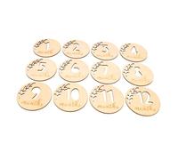 SUPVOX 12 piezas Tarjetas de Madera para Niña con Diseño Decorativas para Fotos y Registro de Crecimiento Accesorios para Shower y Recuerdos de Recién Nacidos