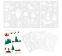 SUPVOX - 12 plantillas de dibujo para Navidad, plantillas para manualidades, álbumes de recortes, tarjetas de papel