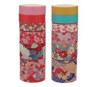 SUPVOX 12 Rollos de Cinta Washi Adhesiva para Manualidades, Papel Decorativo de Estilo Antiguo Diseño Floral, Juego de Cintas para Álbumes de Recortes y Diario DIY
