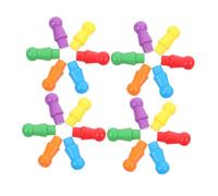 SUPVOX 120 Piezas Peones de Madera Multicolor para Damas Chinas Fichas de Duraderas Colores Accesorios para Mesa Infantiles Marcadores de Tablero Resistentes y Adorables