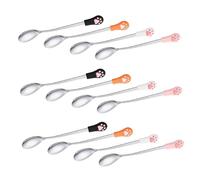 SUPVOX 12piezas Cucharas para Comida de Mascotas Cuchara Forma de Garra de Gato para Comida Enlatada Herramienta de Alimentación para Gatos y Perros Casa