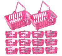SUPVOX 12piezas Mini Cesta De Compra De Juguete Asas Cesta De Compra De Imitación Para Casa De Muñecas Juguete De Miniatura Pequeño Accesorio De De