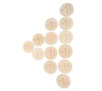 SUPVOX 13 Piezas Tarjetas Mensuales de Madera para Bebés Tarjeta Conmemorativa del Crecimiento Infantil para Fotos de Nacimiento y Primer Aniversario de Nacimiento