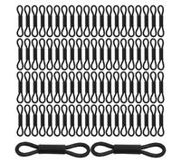 SUPVOX 130 Unidades de Bandas Ajustables para Patas de Pollitos y Codornices, Soporte Elástico Negro para Corrección de Patas Abiertas, Reutilizables para Aves de Corral Recién