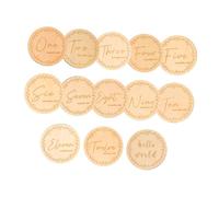 SUPVOX 13piezas Tarjetas de Madera para Logros Mensuales Marcadores Decorativos de Madera Tarjetas de Crecimiento para Bebés Regalos para Recién Nacidos para Registrar Avances de Bebés