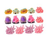 SUPVOX 14 Piezas Coral Artificial Decorativo para Acuarios con Colores Vibrantes Formas Variadas y Diseño Fácil de Limpiar para Tanques de Peces y Decoración de Peceras