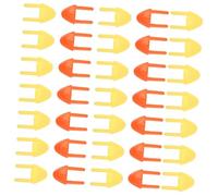 SUPVOX 140 Piezas Boquillas de Plástico para Manualidades Accesorios de Falso para Pollitos y Aves Colores Amarillo y Naranja para Bricolaje Familiar y Actividades Infantiles