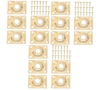 SUPVOX 15piezas Placa De Salida Para Guitarra Eléctrica Conector De Jack Cuadrado Dorado Fácil Instalación Accesorio Para Construcción De Guitarras