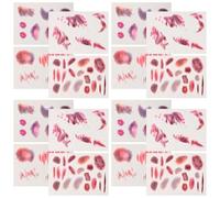 SUPVOX 16hojas Parche de Simulación de Herida Realista Tatuajes de Moretones Falsos Kit de Maquillaje de Zombi para Fiesta de Máscaras Decoración de Halloween