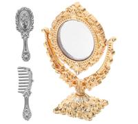 SUPVOX 1juego Espejo Vintage para Casa De Decoración De Accesorios Espejo Simulado De Maquillaje para Juguetes y