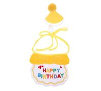 SUPVOX 1juego Gorra y Bandana De Cumpleaños para Perros y Gatos Conjunto Decorativo De Fiesta Accesorio Resistente y Transpirable para Mascotas para Celebraciones y Fotos
