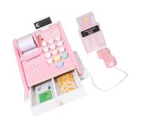 SUPVOX 1juego Simulación De Caja Registradora para Juguete Educativo De Supermercado Herramienta De Aprendizaje para y Clasificar Set De Juego De Infantil -recibo Rosa