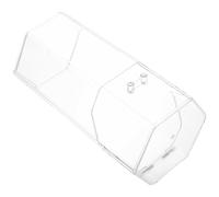 SUPVOX 1pieza Organizador Hexagonal Transparente para Brochas de Maquillaje con Tapa Antipolvo Contenedor Acrílico para Herramientas y Cosméticos Diseño Compacto para Escritorio