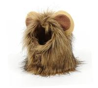 SUPVOX 1pieza Sombrero De Peluca De León para Mascotas Disfraz Divertido para Halloween y Fiestas Orejas Ajustables para Gatos y Perros Pequeños