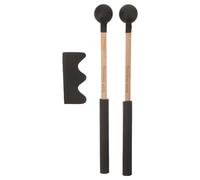 SUPVOX 2 Baquetas de Lengua para Batería Instrumento, Mazos de Percusión Mango de Madera Antideslizante, Cabeza de Goma, 2 Piezas