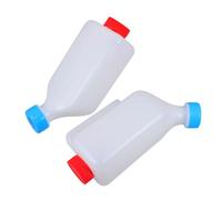 SUPVOX 2 Biberones De Granja con Cubo para Alimentar A Mascotas Terneros Cabras Vacas Ovejas Y Corderos Abs Blanco