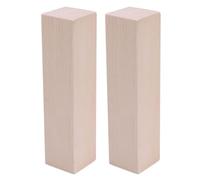 SUPVOX 2 Bloques de Tallado de Madera de Tilo 15x3,8x3,8 Cm para Manualidades Diy, Cubos Rectangulares Lisos para Esculpir, Kits de Tallado Madera para Principiantes y Aficionados