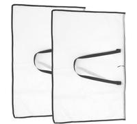 SUPVOX 2 Bolsas Portafolio para Obras de Arte Transparente Cremallera Tamaño Grande Rejilla Blanca Bolsa Portátil para Tableros de Dibujo y Almacenamiento de Pinturas para Artistas