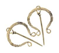SUPVOX 2 Broches de Aleación Dorada Estilo Vintage Diseño Vikingo, Accesorios para Capa y Collar Ideales para Disfraces Medievales y Ropa de Mujer