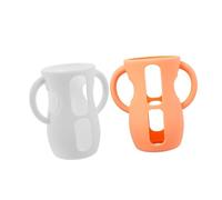 SUPVOX 2 Fundas de Silicona para Biberones con Asas, Protector Anticaídas y Sellado para Botellas Infantiles y Tetinas, Adecuado para Alimentación Infantil
