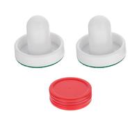 SUPVOX 2 Juegos Accesorios para Air Hockey con Pushers Plásticos y Pucks Repuestos para Hockey de Mesa Incluye Pushers Blancos y Pucks Rojos