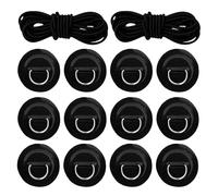 SUPVOX 2 Juegos de Anillas en D para Tabla de Paddle Surf de Kayak - Kit de Aparejo con Cuerda elástica y Parche de Anillas en D de Acero Inoxidable - Accesorios para Tabla de Paddle Surf Inflable