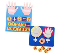 SUPVOX 2 Juegos Juguetes Educativos de Matemáticas de Fieltro para y Resta Material Preescolar para Desarrollo de Inteligencia y Coordinación Manual