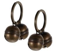 SUPVOX 2 Juegos Llavero Campana Para Mascota Accesorios De Campana De Cobre Colgante Para Gato y Perro Sonoras Diy