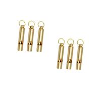 SUPVOX 2 Juegos Silbar Estojos Escolares Whistle Accesorio Deportivos Cámping Pulseras Partidos Acollador Al Aire Con Silbato Silbatos De Emergencia Cobre Golden 3 Piezas * 2