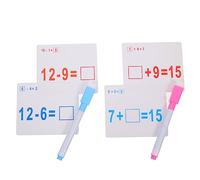 SUPVOX 2 Juegos Tarjetas Educativas de Matemáticas para Tarjetas de Aritmética Borrables con Bolígrafo para Práctica y Aprendizaje
