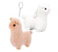 SUPVOX 2 Llaveros De Alpaca Kawaii Peluche De Alpaca Recuerdo De Fiesta Colgante De Alpaca Figurita De Alpaca Llavero Pequeño De Peluche Llaveros De Peluche Llavero De Peluche