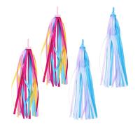 SUPVOX 2 Pares Cintas Decorativas para Manillar de Bicicleta Infantil Borlas Colores Brillantes para Accesorios Duraderos y Resistentes para Patinetes y Bicicletas Color Color Aleatorio