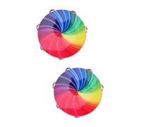 SUPVOX 2 Piezas 8 Tambor De Doble Para Adultos De 8 Pulgadas Instrumento Educativo Campana De Tambor De Mano Pandereta De Doble Cara Musical Trampa Rompecabezas Niño De Madera