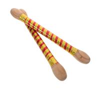 SUPVOX 2 Piezas Baquetas de Madera Dandiya Coloridas Resistente para Adultos Práctica y Actuación Tambor Eléctrico y Acústico