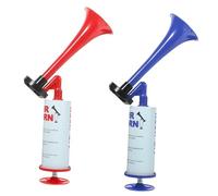 SUPVOX 2 piezas Bocina de Aire para Fútbol Colores Rojo y Azul Portátil y Ligera para Animar Eventos Deportivos Fiestas y Celebraciones con Bomba Manual Fácil de Usar para Sonido Fuerte