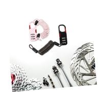 SUPVOX 2 Piezas Candado Cable Bicicleta Combinación Reajustable Dígitos Antirrobo Acero Alta Resistencia Portátil para Motos Bicicletas Patinetes Eléctricos Seguridad Exterior Rosa Negro