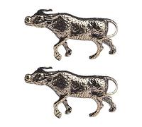 SUPVOX 2 Piezas de Adornos de Búfalo de Latón Retro y Original, Colgantes de Llavero Decorativos, Resistentes y Elegantes para Decoración del Hogar y Regalos