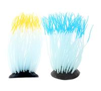 SUPVOX 2 Piezas De Decoración Luminosa De Anémona para Acuario Decoración De Pecera Adorno De Anémona De Mar De Silicona