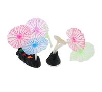 SUPVOX 2 Piezas Decoraciones de Medusas Luminosas de Silicona para Acuario con Base de Succión Estable Plantas Simuladas de y Hongos para Decorar Peceras Ornamentación Marina Realista