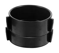 SUPVOX 2 Piezas Disco De Gusano Comida De Gecko Crestado Semillas De Alimento para Cuenco De Lagarto Gecko Cuencos De Terrario Reptil Plato De Grillo Reptil Tanque Black Cerámica
