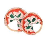 SUPVOX 2 Piezas Discos Voladores para Mascotas de Algodón y Cuerda Forma de Pizza Juguete de Entrenamiento al Aire para Búsqueda de Perros