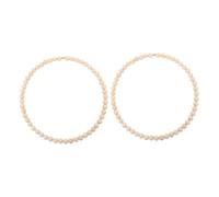 SUPVOX 2 Piezas Diy Wooden Bead Wreath With Stainless Steel Hoop For Dream Catcher And Floral Arrangements Rustic And Crafting Frame