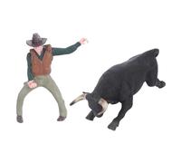 SUPVOX 2 Piezas Figuritas Decorativas de y Caballero Imitación Estática Adorno para Hogar Modelo Resistente y Detallado