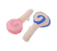 SUPVOX 2 Piezas Juguetes Chirriantes para Perros Forma de Chupete Resistentes para Masticar de Colores Surtidos para Entretener Mascotas y Fortalecer Vínculo Dueño-Mascota