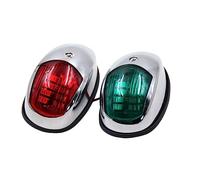 SUPVOX 2 piezas Luces de Navegación LED Marinas Roja y Verde Señalización Lateral para Fáciles de Instalar Alta Visibilidad