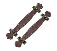 SUPVOX 2 piezas manijas de cajón de cuero PU vintage para muebles manijas de puerta estilo antiguo 7.60In X 1.09In X 0.31In Fácil de instalar para cocina sala de estar dormitorio