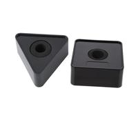 SUPVOX 2 Piezas Micrófonos de Entrevista Logotipo de Estación de Micrófono Abs Forma de Triángulo Cuadrado para Estudio de Radio y Grabación