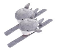 SUPVOX 2 Piezas Pulsera Círculo Pop Animales Muñequera Juguete De Lujoso Pulseras Pulsera De Tiburon Pulsera De La De Los Abrazadores Tiburon De Peluche Tela Gris Claro