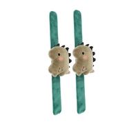 SUPVOX 2 piezas Pulsera de Dinosaurio para Unidades Muñequera Animal para Fiestas Suave y Diseño de Dinosaurio de Color Verde