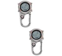 SUPVOX 2 Piezas Reloj De Montaña Hombres Mochilas Reloj De Bolsillo y Cadena Relojes De Bolsillo para Dados De Reloj De Bolsillo con Engranaje Hueco Orange Material De Aleación De Zinc